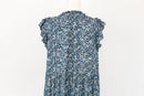 Blue Floral Tiered Midi Dress | Size M | Pre-Loved-5