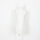 Cream Embroidered Bodycon Dress, Size 34-1
