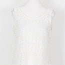 Cream Embroidered Bodycon Dress, Size 34-2
