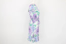 Purple & Green Floral Belted Summer Dress | Size S | Brand New-3