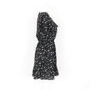 H&M Black and Floral Mini Dress, Size 10-4