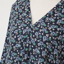 Trenery Navy Blue and Floral Blouse, Size M-2