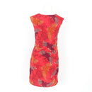 Red Printed Satin Mini Dress, Size 10-5