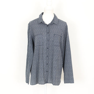 David Jones Navy and White Shirt, Size 14