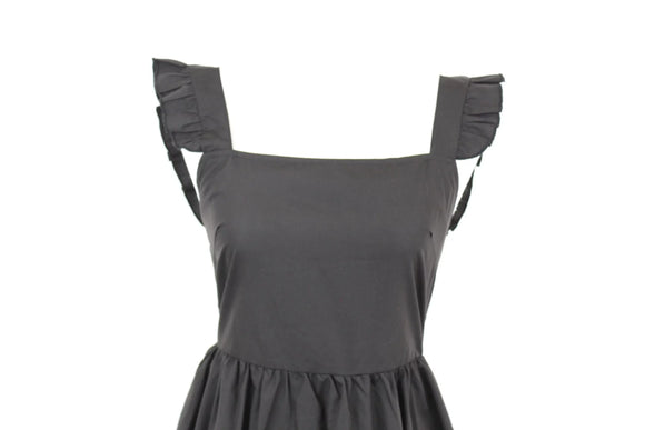 Black Ruffle-Sleeve Mini Dress | Size S | Brand New