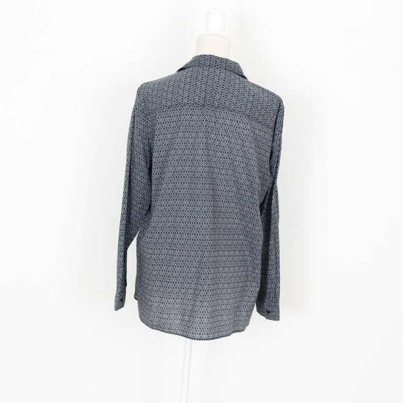 David Jones Navy and White Shirt, Size 14