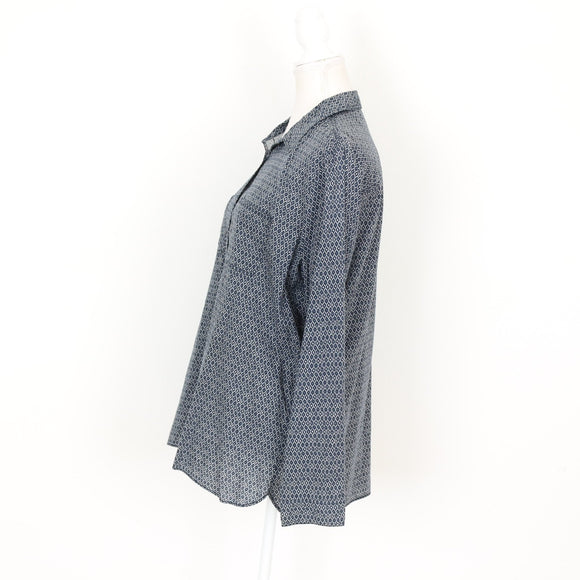 David Jones Navy and White Shirt, Size 14