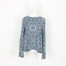Woolworths Blue and Orange Blouse, Size 12-1