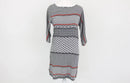 Woolworths White, Black & Red Patterned Dress | Size 6 | Pre-Loved-1