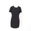 Black Chiffon T-Shirt-Style Dress, Size 14-1