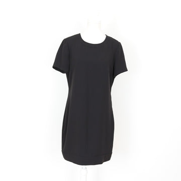 Black Chiffon T-Shirt-Style Dress, Size 14