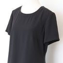 Black Chiffon T-Shirt-Style Dress, Size 14-2