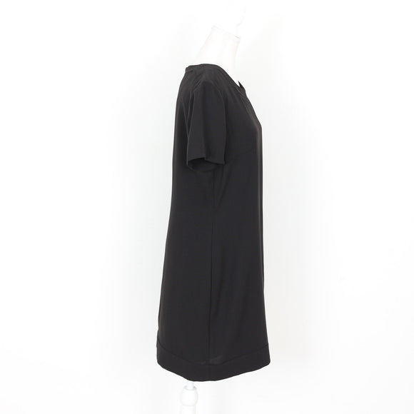 Black Chiffon T-Shirt-Style Dress, Size 14