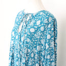 Blue and White Floral Midi Dress, Size XXL-2