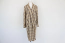 Cream Brown & Yellow Check Tailored Coat | Size L | Pre-Loved-1