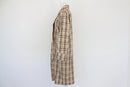 Cream Brown & Yellow Check Tailored Coat | Size L | Pre-Loved-2