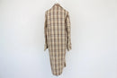 Cream Brown & Yellow Check Tailored Coat | Size L | Pre-Loved-3