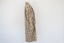 Cream Brown & Yellow Check Tailored Coat | Size L | Pre-Loved-4