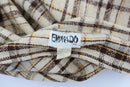 Cream Brown & Yellow Check Tailored Coat | Size L | Pre-Loved-5