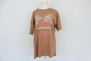 Roxy Brown Palm Tree Print T-Shirt | Size XS | Pre-Loved-1