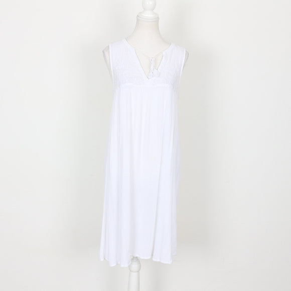 Cotton On White Crepe Dress, Size M