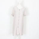Linen Blend T-Shirt-Style Dress, Size M-1
