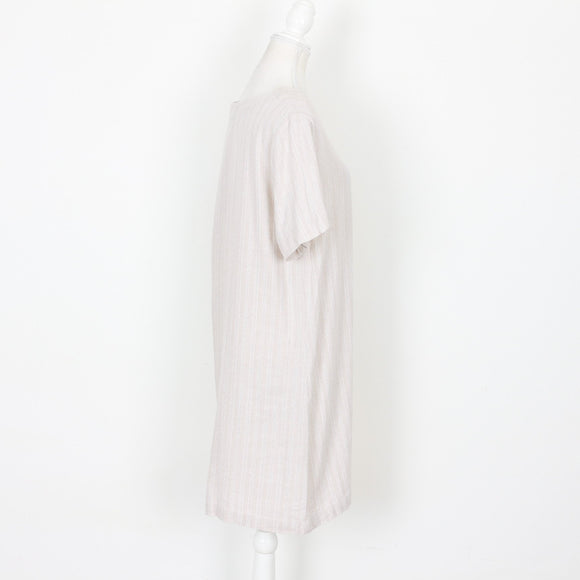 Linen Blend T-Shirt-Style Dress, Size M