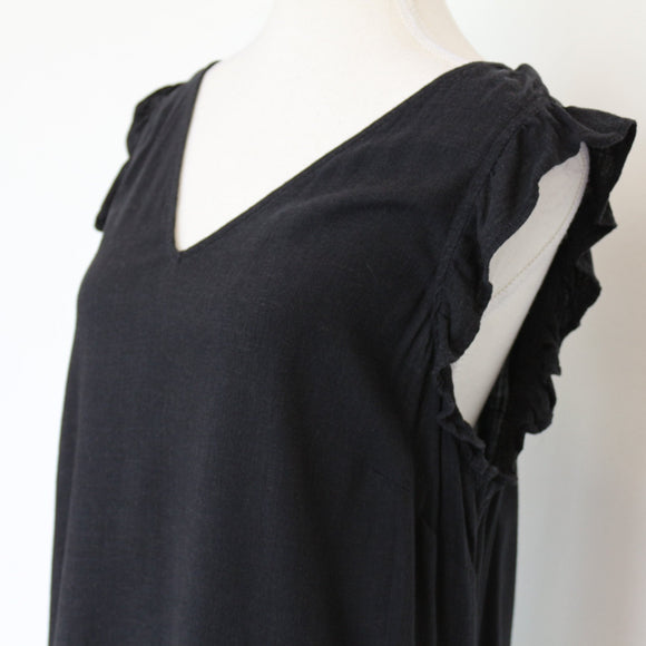 Woolworths Black Linen Dress, Size M