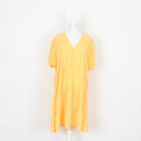 Bright Yellow Trapeze Dress, Size XL-1