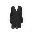 Shein Black Long-Sleeve Mini Dress, Size M-1