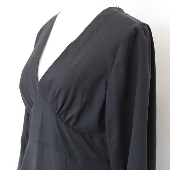 Shein Black Long-Sleeve Mini Dress, Size M