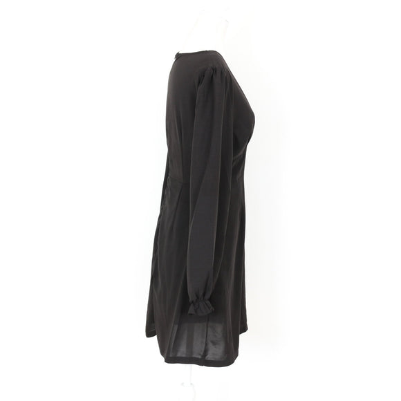 Shein Black Long-Sleeve Mini Dress, Size M