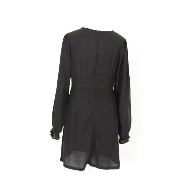 Shein Black Long-Sleeve Mini Dress, Size M