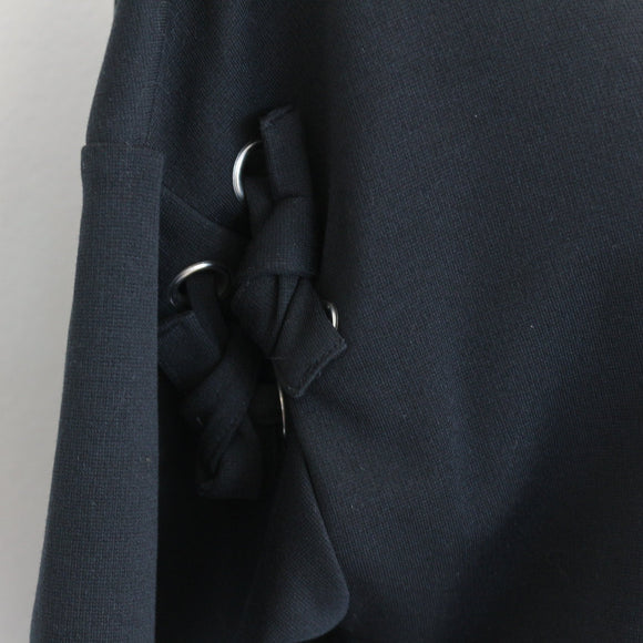 Woolworths Black T-Shirt Dress with Accent Sleeves, Size S