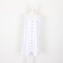 Woolworths White Linen Mini Dress, Size L-1