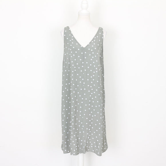 Sage Green and Polka Dot Dress, Size M
