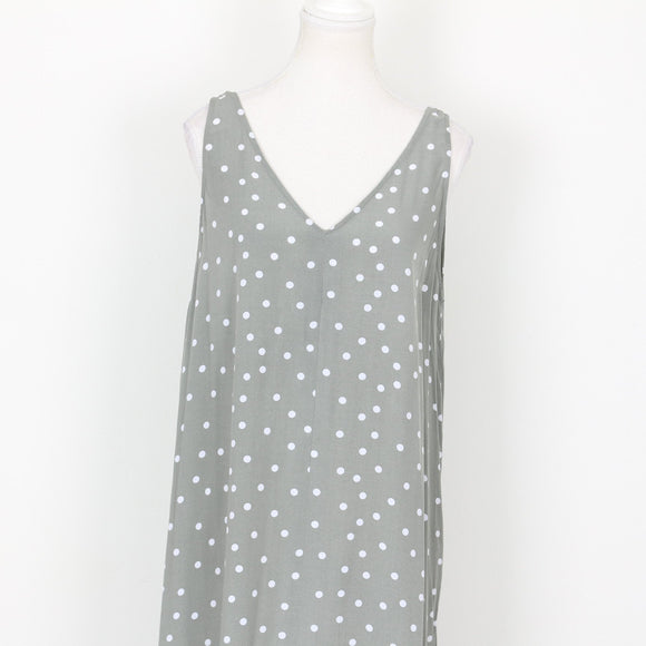 Sage Green and Polka Dot Dress, Size M