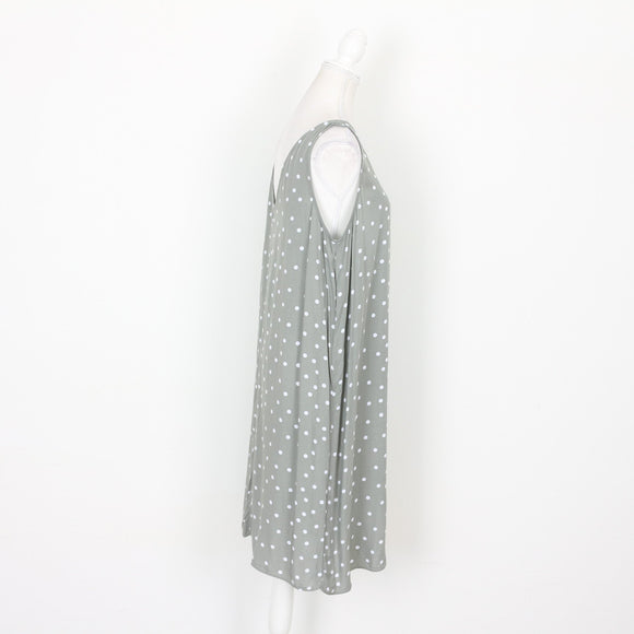Sage Green and Polka Dot Dress, Size M
