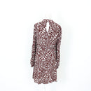 Mango Brown and White Floral Mini Dress, Size M-4