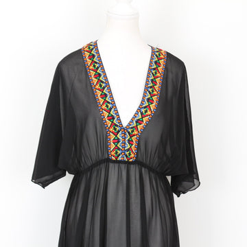 Black Swimsuit Cover-Up, Size S - 0