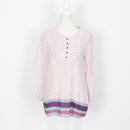 Old Khaki White and Pink Blouse, Size 6-1
