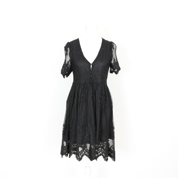 Shein Black Lace Mini Dress, Size M