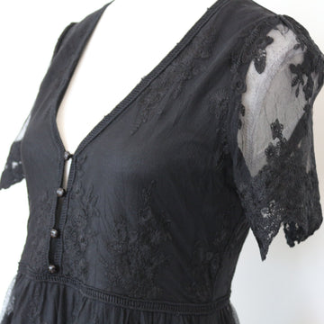 Shein Black Lace Mini Dress, Size M - 0