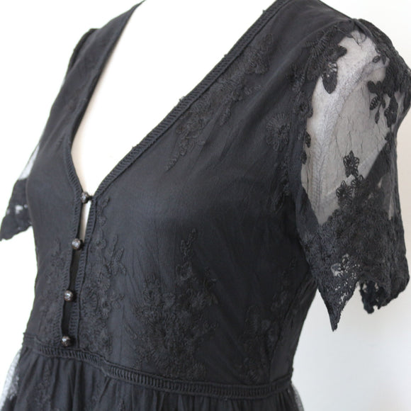 Shein Black Lace Mini Dress, Size M