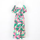 Green and Pink Maxi Dress, Size 8-1