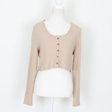 Cropped Vest-Style Blouse, Size M