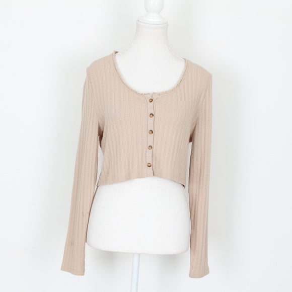 Cropped Vest-Style Blouse, Size M