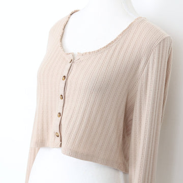 Cropped Vest-Style Blouse, Size M - 0