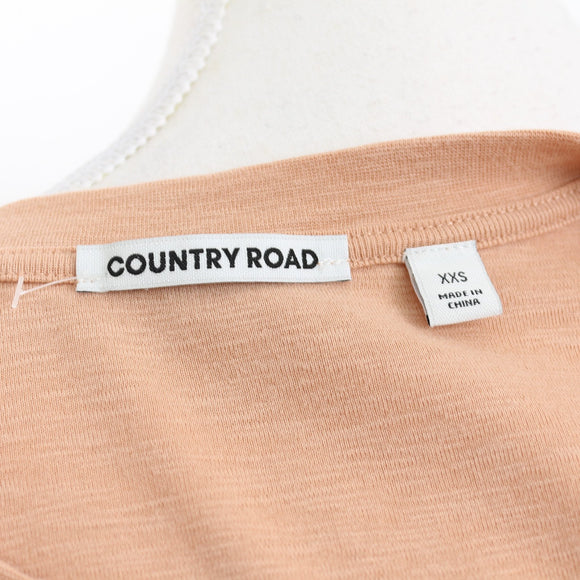 Country Road Beige V-Neck T-Shirt | Size XXS