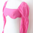 SHEIN Pink Tie-Front Blouse | Size XS-2